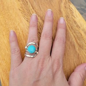 Sleeping Beauty Turquoise Sterling Ring size 7.5